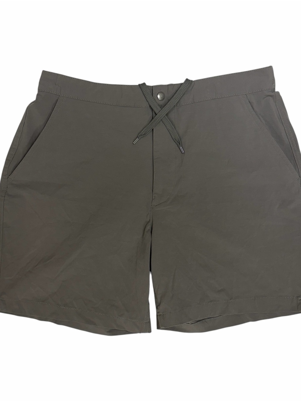Buck Mason Shorts Mens 36 Grey 6” Deck Hybrid Stretch Elastic Waist Drawstring